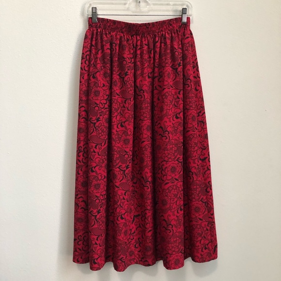 80’s vintage floral skirt - Picture 1 of 12